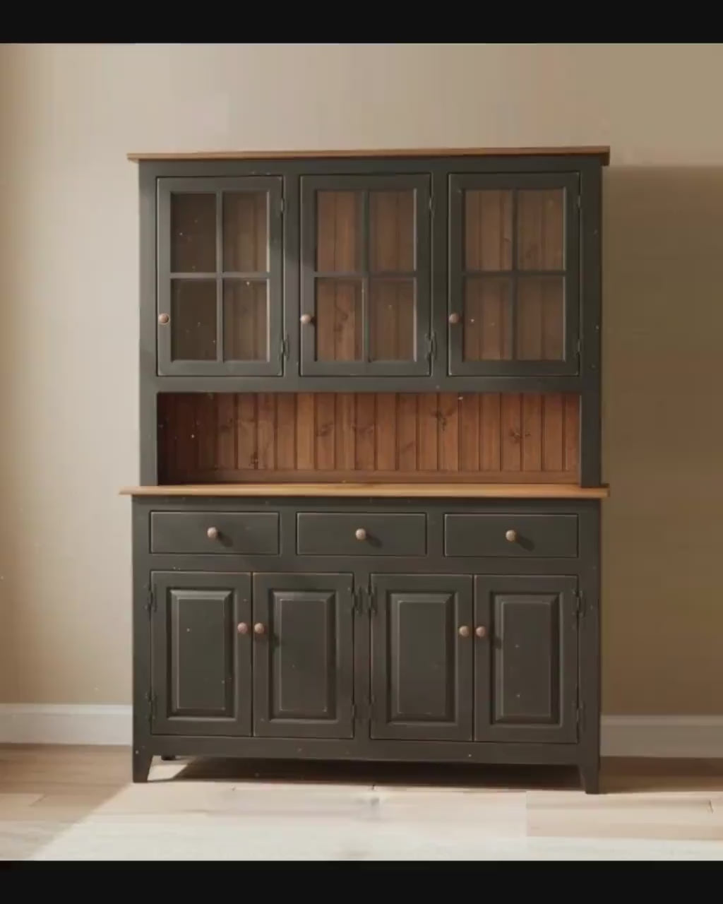 Amish Handmade Multipurpose Cabinet - China Cabinet - Glass Cabinet - Farmhouse - Organizer - Storage - Rustic - Case Goods - Home Decor