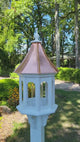 Copper Roof Bird Feeder Large, 8 Sided Octagon, Premium Feeding Tube, Roof Options