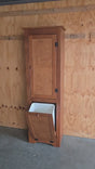 Amish Handmade Pine Cabinet: Farmhouse Kitchen Cupboard with Trash Bin