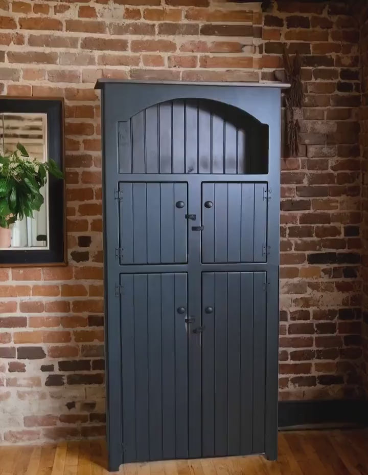 Farmhouse Furniture Living Room Cabinet Wooden Pantry Cabinet Hutch Cabinet Antique Furniture Kitchen Decor Home Cabinet Storage Furniture