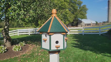 <video controls muted>Load and play video in Gallery viewer, Gazebo Birdhouse, Amish Handmade, Poly, With 6 Nesting Compartments - Birdhouse Outdoor Decor </video>