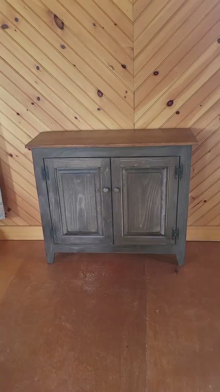 2 Door Cabinet - Amish Furniture - TV Stand - Primitive - Storage -  TV Cabinet - Amish Handmade - Multipurpose Cabinet - Rustic- Case Goods