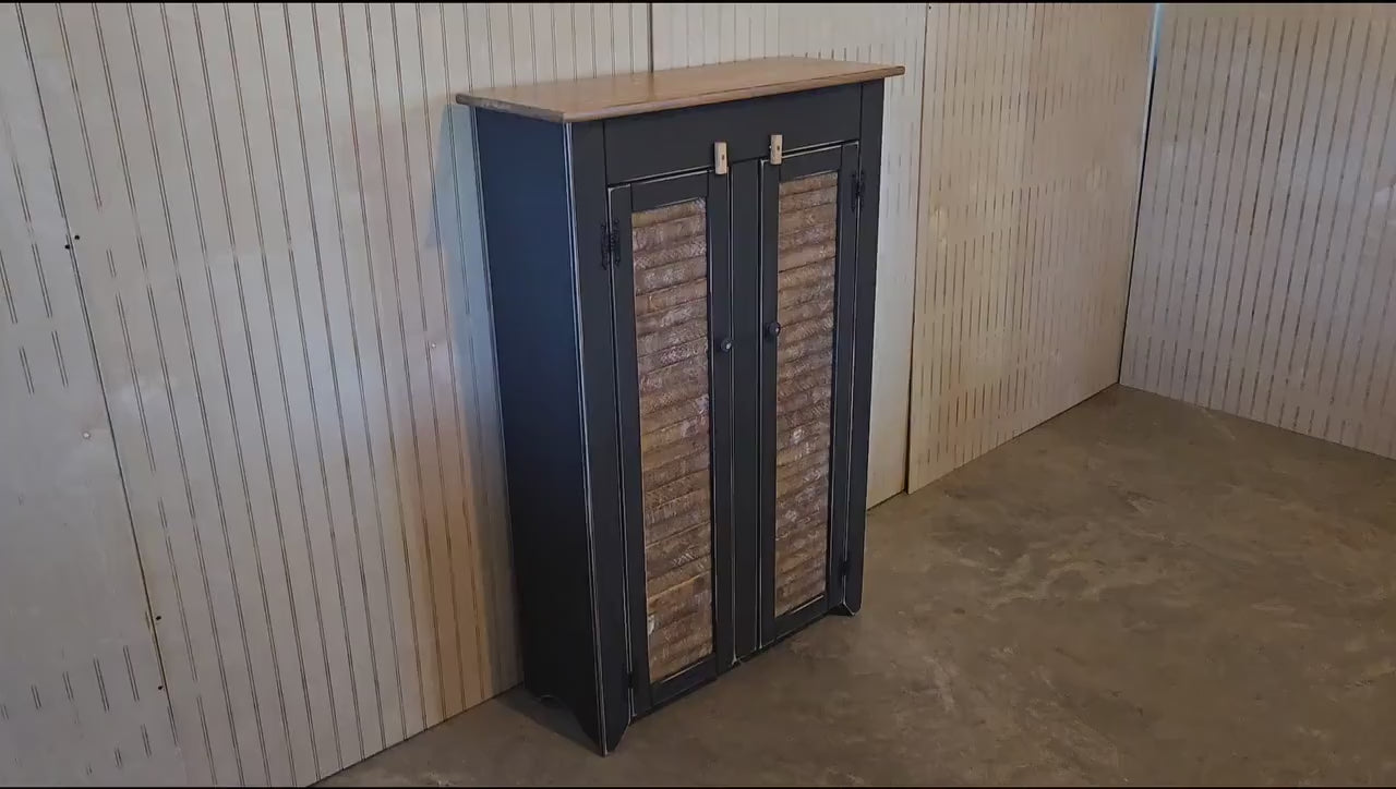 2 Door Cabinet - Amish Furniture - TV Stand - Primitive - Storage - TV Cabinet - Amish Handmade - Tall Country Cupboard - Rustic -Case Goods