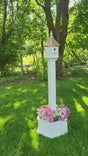 2 Nesting Compartments Amish Handmade Copper Roof Birdhouse With Individual Perches, Duplex 2 Holes Bluebird Songbird Bird House