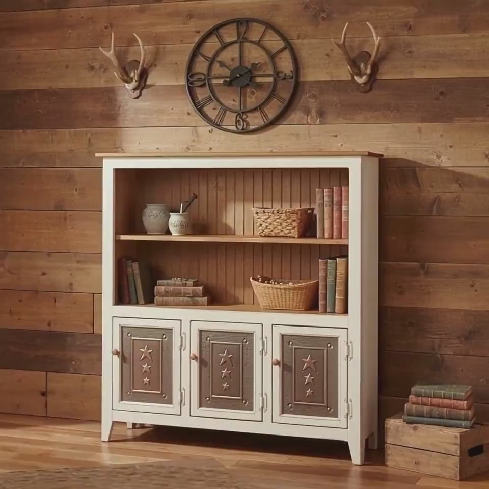 Amish Handmade 3 Door Cabinet - Hutch Cabinet - Multipurpose Cabinet - Rustic - Hall Cabinet - Case Goods - Vintage - Primitive - Storage