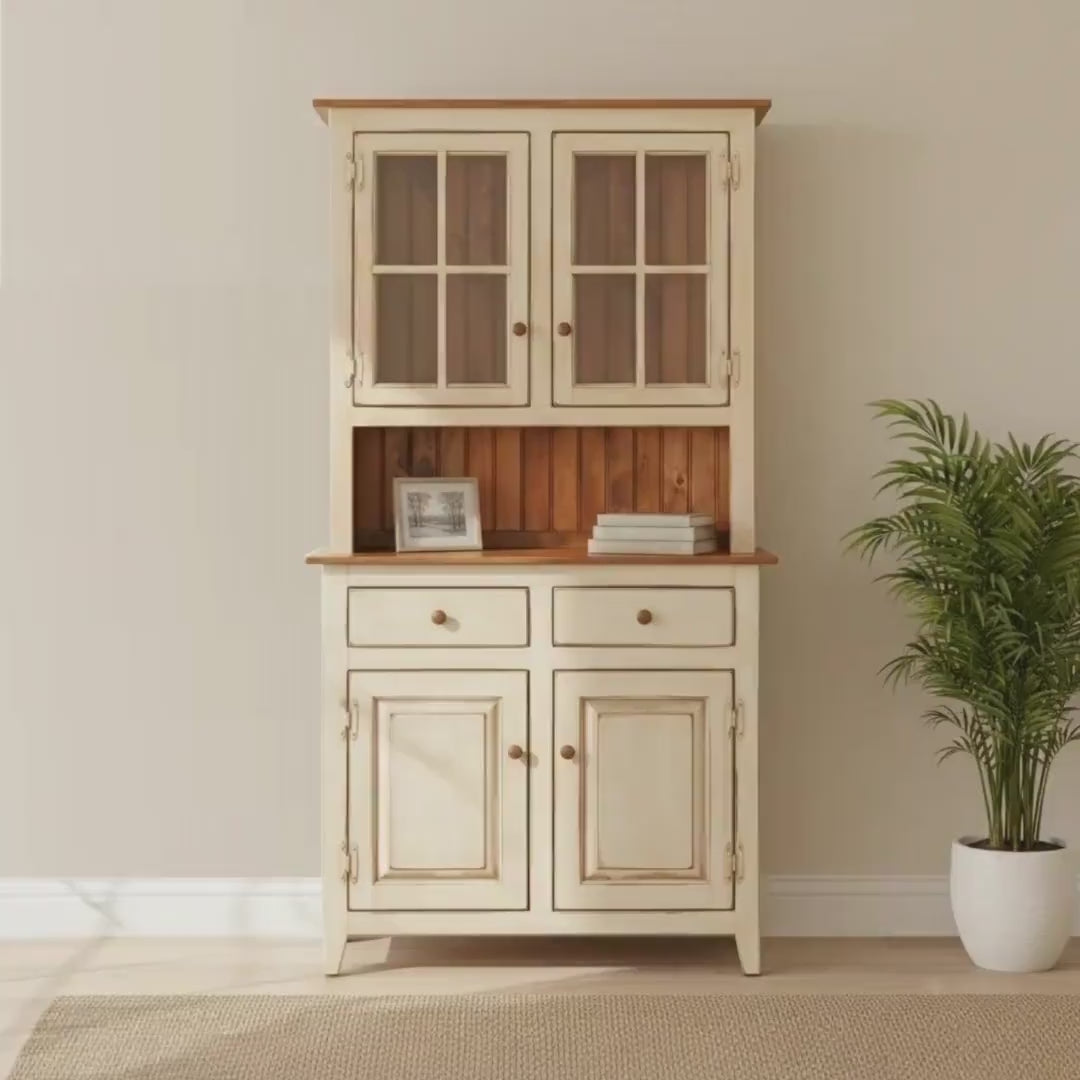 Amish Handmade Multipurpose Cabinet - Glass Cabinet - Large Cabinet - Farmhouse - Organizer - Storage - Rustic - Case Goods - Home Decor