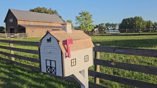 X- Large Amish Mailbox - Barn Design - Handmade - Cedar Roof - Primitive - Rustic - House Mailbox - Country Mailbox - Unique - Farm