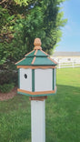 Bird House Poly Amish Made Gazebo Birdhouse 3 Holes with 3 Nesting Compartments - Post Not Included
