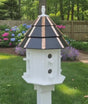 Painted Cedar Roof Birdhouse 2-8 Compartments Amish Handmade Birdhouse Handmade Maintenance Free Gifts for Bird Lovers Large Bird Houses