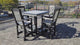 Amish Handmade Patio Set - 4 Footrest Chairs and Table - Adirondack - Pub Table - Outdoor Dining Table Set - Amish Chair Set - Furniture Set