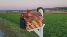 <video controls muted>Load and play video in Gallery viewer, Amish Mailbox - Handmade - Log Cabin Style - Wooden - With Cedar Shake Roof and Metal Box Insert </video>