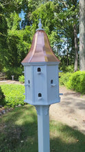 <video controls muted>Load and play video in Gallery viewer, X-Large Birdhouse Copper Roof Amish Handmade, 12 Nesting Compartments, Bird Lovers </video>