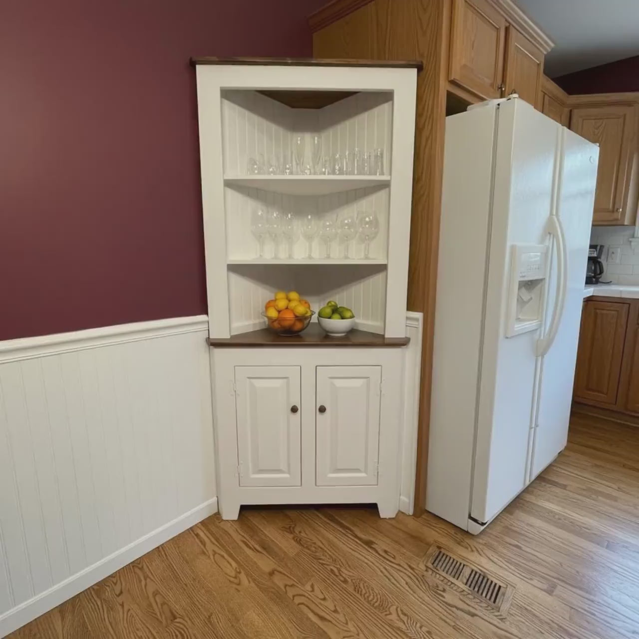 Corner Cabinet - Multipurpose Amish Handmade Large Cabinet - Farmhouse - Primitive Jelly Cabinet - Cupboard - Storage - Case Goods - Home