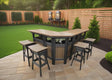 Amish Handmade Bar - Barstool Set - Poly - Swivel - Pub Chairs - Outdoor Furniture - Table Set - Dining Table - Outdoors - Backyard - Patio