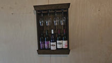 <video controls muted>Load and play video in Gallery viewer, Rustic Wine Shelf - Wall Mounted -  Amish Handmade Wine Holder - Wine Display With Glass Holder - Gifts - Bar Rack- Wooden Bottle Holder </video>