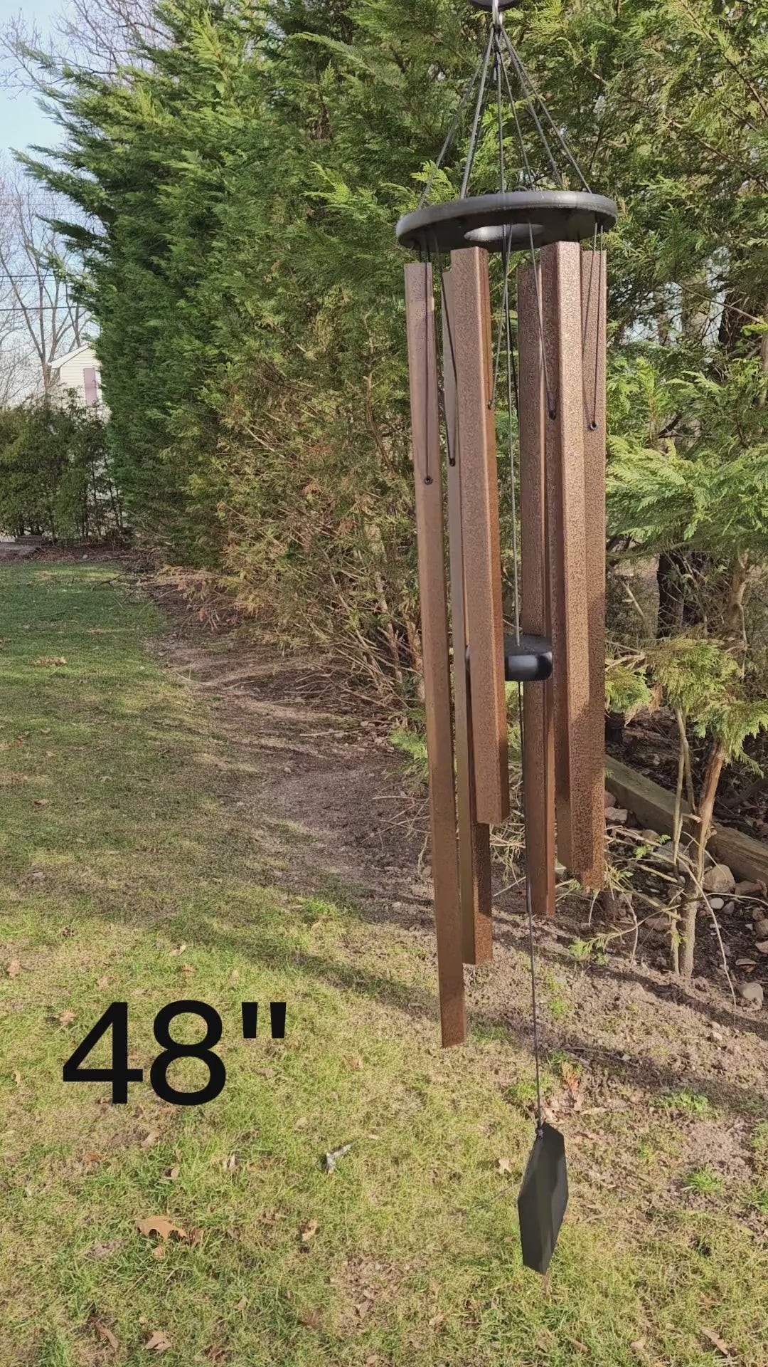 48"-80" Wind Chimes Amish Handmade - Square Aluminum Chimes - Gifts - Soothing - Deep Tone - Sound Healing - Outdoor Decor - Wind Bells - Nature