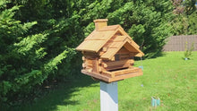 <video controls muted>Load and play video in Gallery viewer, Log Cabin Birdhouse, Amish Handmade, 1 Nesting Compartments With Cedar Roof </video>