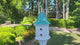 Bell Patina Copper Roof Bird House, 8 Nesting Compartments, Extra Large Weather Resistant Birdhouse