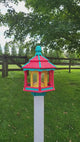 Bird Feeder - Poly Lumber - Amish Handmade - Weather Resistant - Large Feeding Opening - Easy Mounting on 4"x4" Pole/Post