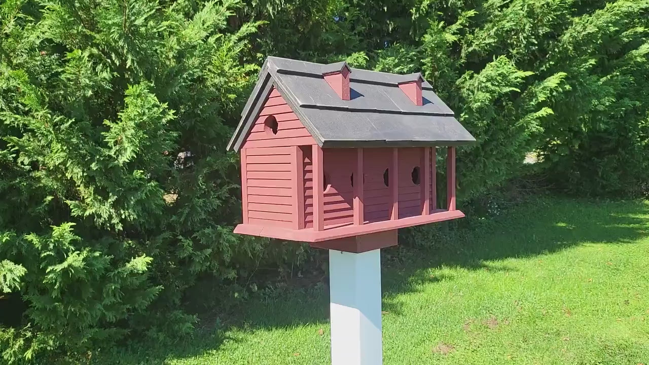 Martin Birdhouse - Amish Handmade Primitive Design - 6 Nesting Compartments -  Birdhouse outdoor