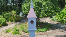 <video controls muted>Load and play video in Gallery viewer, Bluebird Birdhouse Copper Top Handmade Vinyl With 1 Nesting Compartment, Metal Predator Guards, Weather Resistant, Birdhouse Outdoor </video>