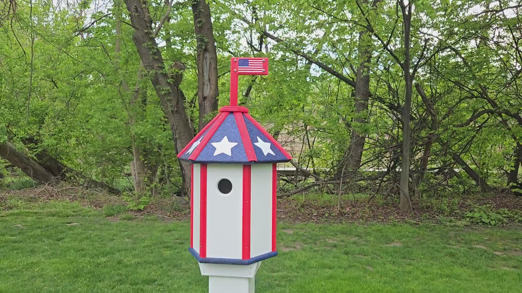 Amish Handmade Birdhouse Independence Day Special! 250th Anniversary, Weather-Resistant Gifts Bird Lovers Bird Houses Bird Feeder Holiday