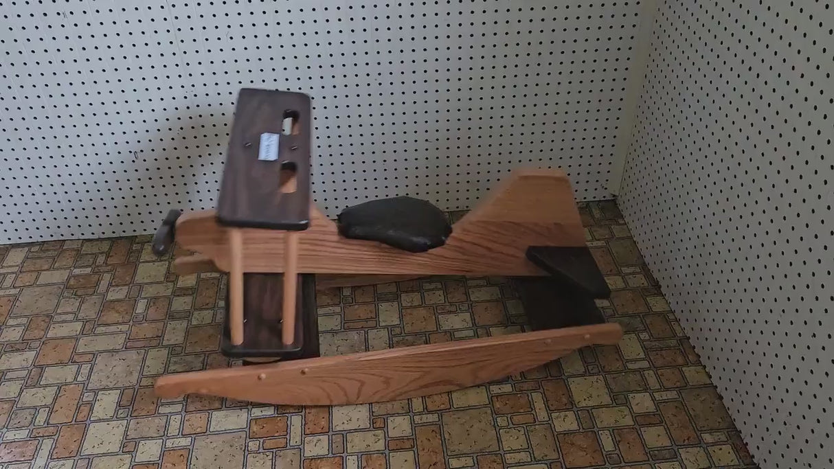 Amish Handmade Airplane Rocker - Children's Gift- Vintage - Decorative - Wooden Toy - Toddler Gift - Animal Toy - Collectible