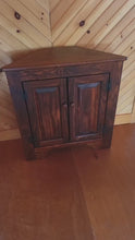 <video controls muted>Load and play video in Gallery viewer, Corner Cabinet 2 Doors - Fully Assembled - Free Shipping - Primitive - Storage -  TV Cabinet -Amish Handmade - Multipurpose Cabinet - Rustic </video>