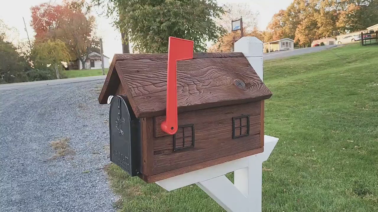 Rustic Mailbox Amish Handmade, With Metal Box Insert USPS Approved, Made With Wooden Rustic Reclaimed Lumber