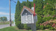 Amish Mailbox Gray - Handmade - Wooden - Barn Style - Gray - With a Tall Prominent Sturdy Flag - With Cedar Shake Shingles Roof