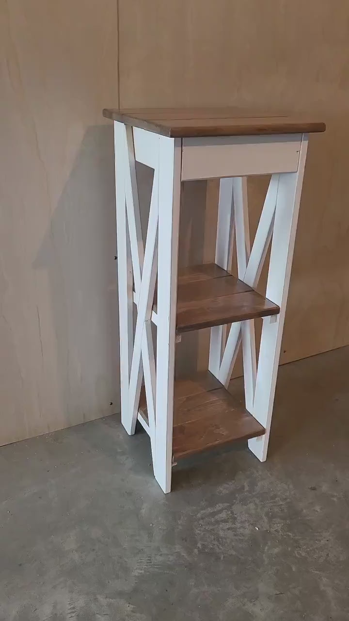 Entry Table - Amish Furniture - Primitive - Home Décor - Nightstand - Living - Book Shelf - Rustic -Handmade - Side Table - Bathroom Cabinet