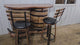 Barrel Bar Table - Amish Handmade - Bar Chairs - Farmhouse Furniture - Swivel Chairs - Rustic - Wine Barrel - Whiskey Odor - Footrest