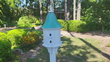 <video controls muted>Load and play video in Gallery viewer, Bell Patina Copper Roof Bird House, 8 Nesting Compartments, Extra Large Weather Resistant Birdhouse </video>