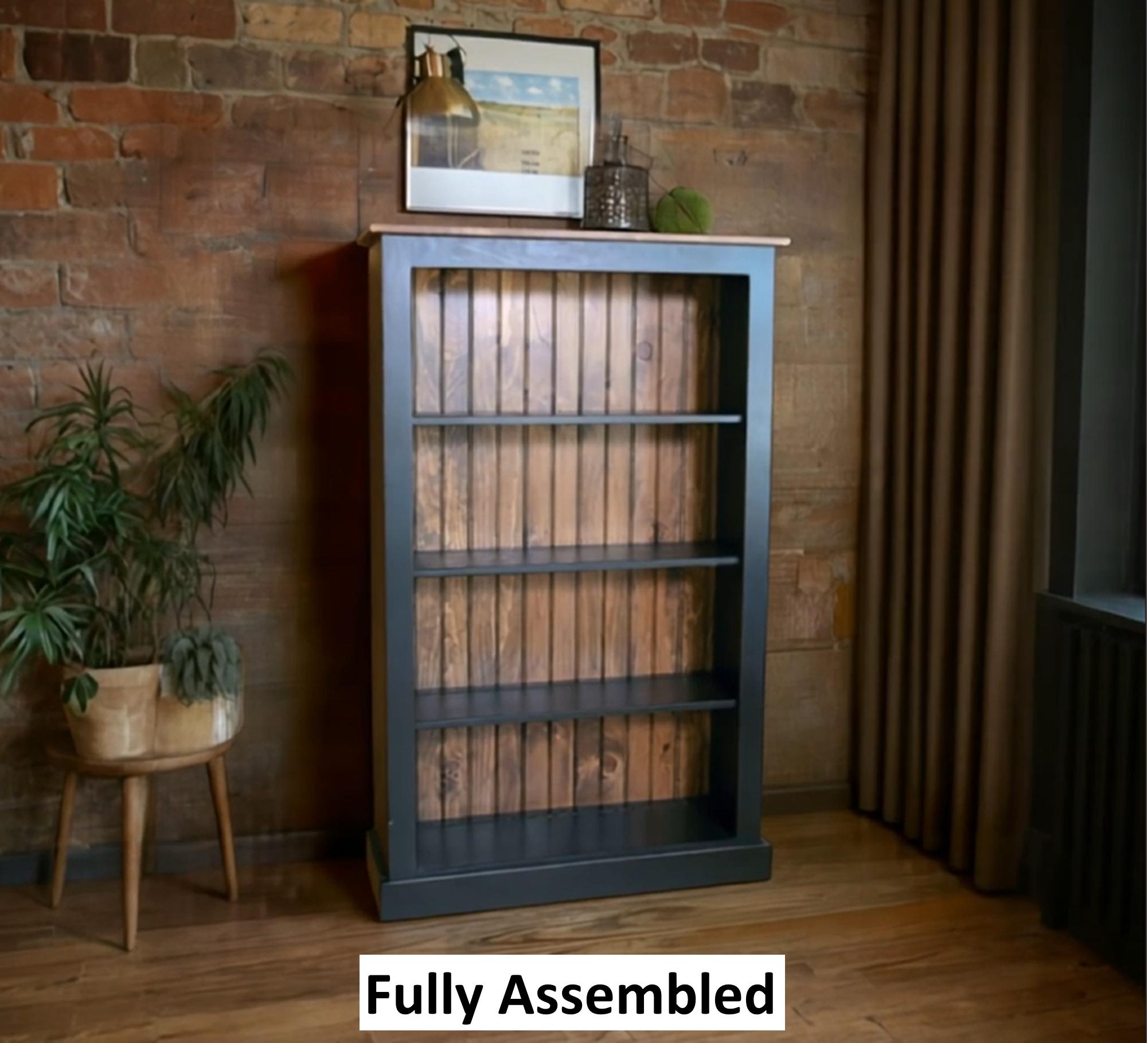 Bookshelf Furniture Rustic Bookcase Organizer Shelf Bookcase Decor Home ...