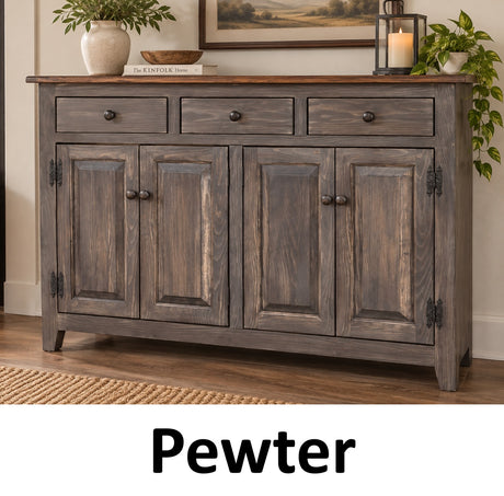 Amish Handmade Cabinet - 4 Door Multipurpose Hatch - Amish Furniture -Farmhouse - Primitive TV Stand - Storage - Rustic- Case Goods - Home