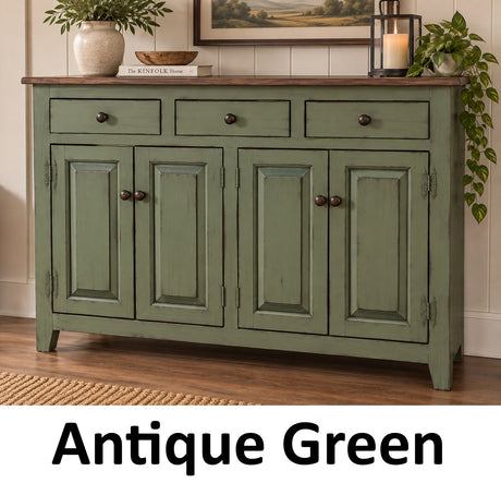 Amish Handmade Cabinet - 4 Door Multipurpose Hatch - Amish Furniture -Farmhouse - Primitive TV Stand - Storage - Rustic- Case Goods - Home