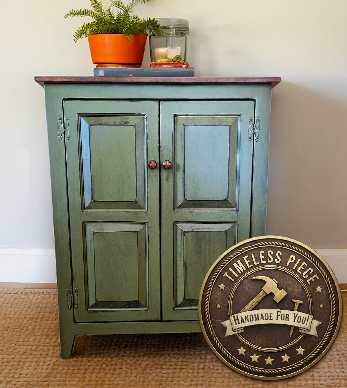 Furniture Farmhouse Cabinet Wooden Hall Cabinet 2 Door Cabinet Primitive Cabinet Handmade Buffet Cabinet Home Decor Vintage Jelly Cupboard