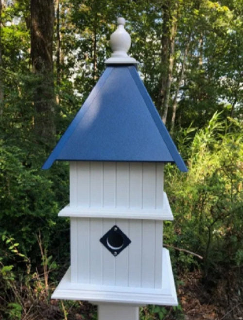 Bird House - 4 Nesting Compartments - 2 story - Handmade - Metal Predator Guards - Weather Resistant - Birdhouse Outdoor - Home & Living:Outdoor & Gardening:Feeders & Birdhouses:Birdhouses