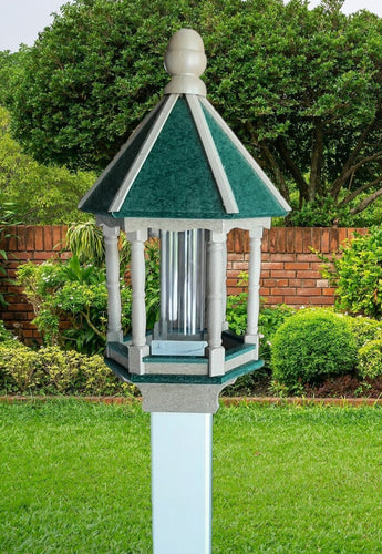 Bird Feeder - Amish Handmade - Poly Lumber Weather Resistant - Premium Feeding Tube - Easy Mounting - Bird Feeders For the Outdoors - Home & Living:Outdoor & Gardening:Feeders & Birdhouses:Bird Feeders
