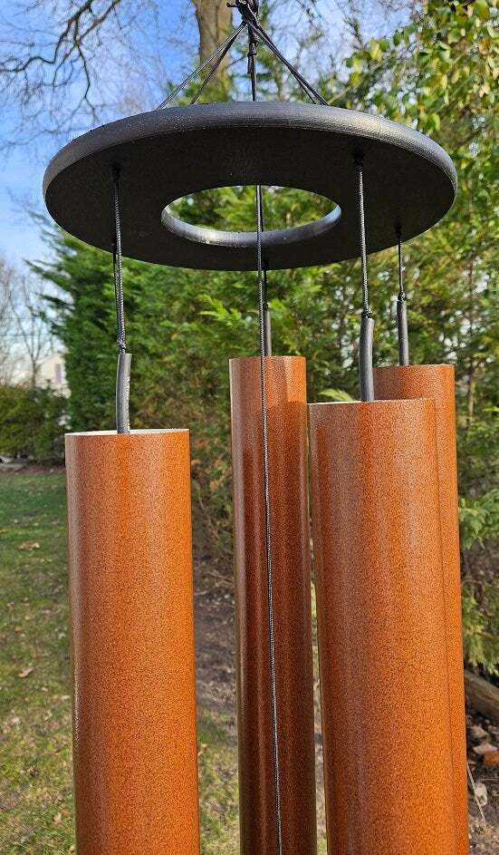 75" Wind Chimes  Amish Handmade - Aluminum Tubes - Large - Deep Tone - Healing - Outdoor Decor - Soothing - Wind Bells - Meditation - Nature - Garden Decoration