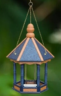 Hanging Poly Gazebo Bird Feeder Multi Colors 6 Sided Amish Handmade, Made in USA