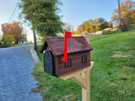 Rustic Mailbox Amish Handmade Wooden Rustic Reclaimed Lumber With Metal insert USPS Approved - Home & Living:Outdoor & Gardening:Mailboxes
