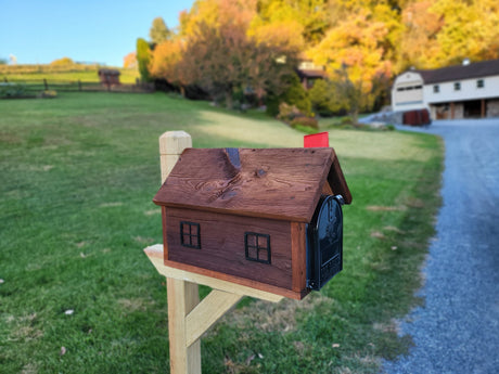 Rustic Mailbox Amish Handmade Wooden Rustic Reclaimed Lumber With Metal insert USPS Approved - Home & Living:Outdoor & Gardening:Mailboxes