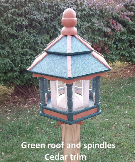 X-Large Bird Feeder - Poly Lumber - Amish Handmade - Weather Resistant - Large Feeding Opening - Easy Mounting on 4&quot;x4&quot; Pole/Post - Home & Living:Outdoor & Gardening:Feeders & Birdhouses:Bird Feeders