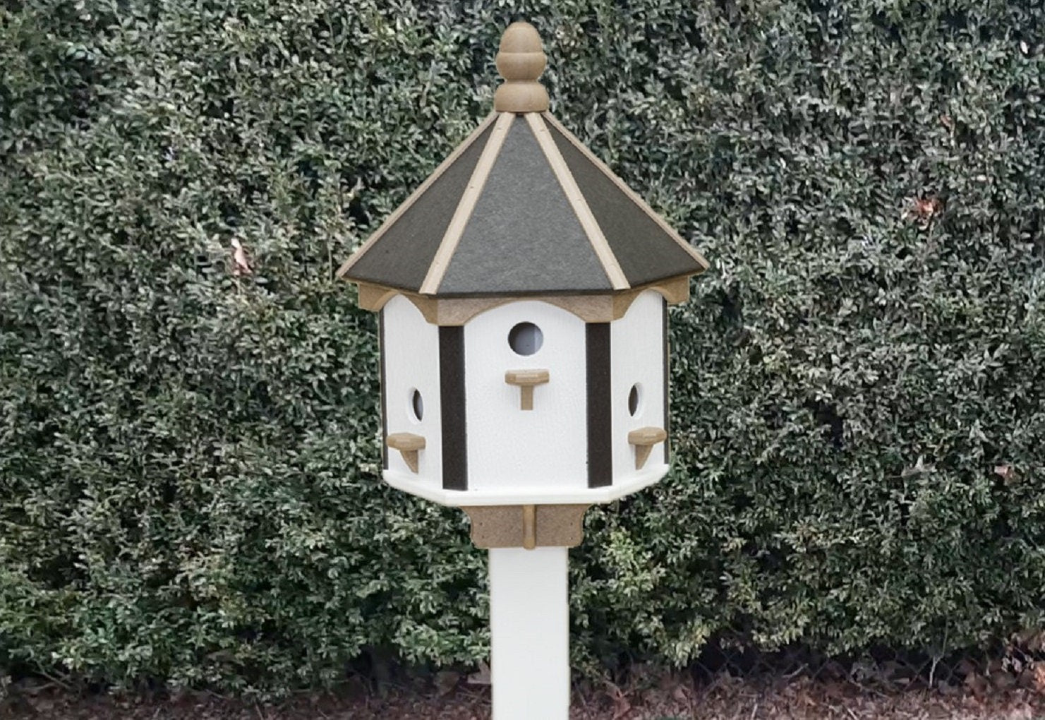Bird House Gazebo Poly Amish Made With 6 Nesting Compartments X-Large Weather Resistant - Home & Living:Outdoor & Gardening:Feeders & Birdhouses:Birdhouses