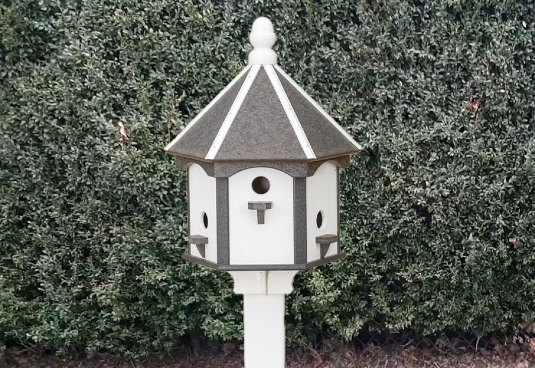 Bird House Gazebo Poly Amish Made With 6 Nesting Compartments X-Large Weather Resistant - Home & Living:Outdoor & Gardening:Feeders & Birdhouses:Birdhouses