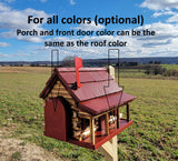 Amish Mailbox - Handmade - Log Cabin Style - Wooden with Metal USPS Approved Mailbox Outdoor - Log Cabin + Metal Insert
