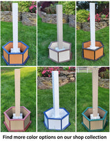 Planter Kit For Bird Feeder and Birdhouse - Ivory - Set of Planter & Post - Choose Planter Colors to Match Your House/Feeder - Planters and Posts