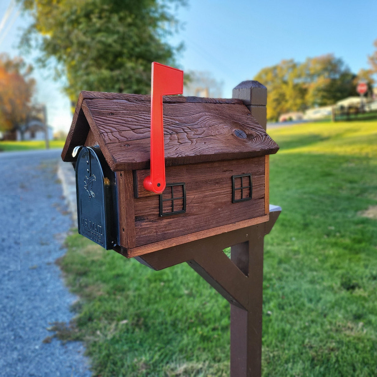 Amish Mailbox Rustic With Metal Insert USPS Approved Mailbox Outdoor ...