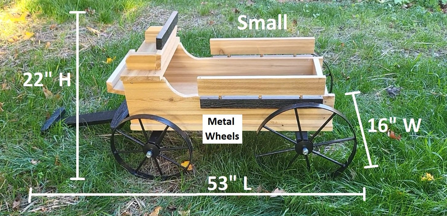 Hitch Wagon - Buckboard Wagon - Amish Handmade - Garden Decor - Country Decor- Primitive - Garden Decoration